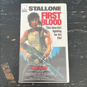 Rare HTF First Blood (VHS) Thorn EMI 1982 Rambo Sly Stallone Big Box Clamshell